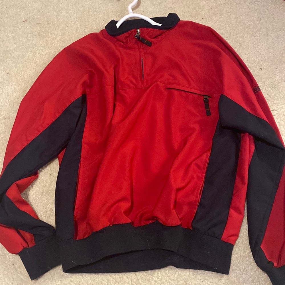 Red and Black Quarter Zip Jacket from Cutter&Buck
